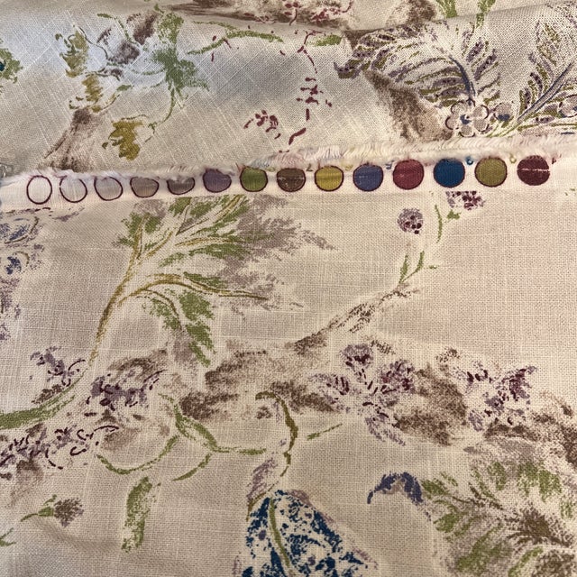 2010s 6 Yards Robert Allen Kaufmann Mystic Forest Wisteria Floral Print Upholstery Fabric For Sale - Image 5 of 8