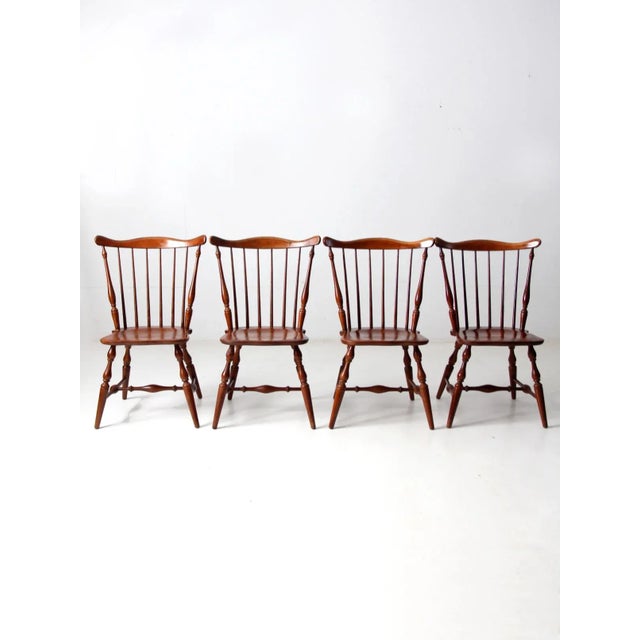 Mid-Century Windsor Dining Chairs Set of 4 For Sale - Image 13 of 13