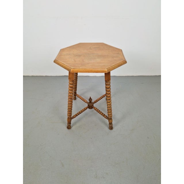 Wood Vintage Dutch Bobbin Side Table, 1930s For Sale - Image 7 of 9
