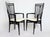 Postmodern Vintage Postmodern Black Lacquer Dining Armchairs - A Pair For Sale - Image 3 of 11