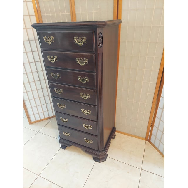 Ethan Allen Vintage Ethan Allen Georgian Court Collection Solid Cherry Lingerie Chest. For Sale - Image 4 of 13