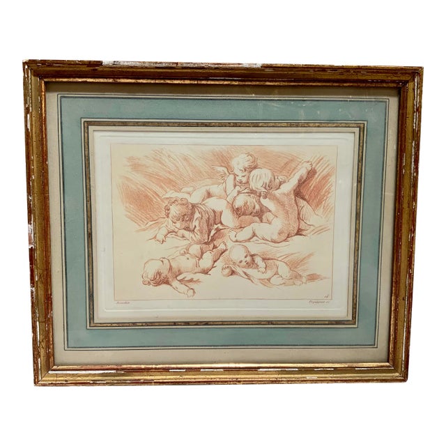 Antique French Engraving by Auguste Pequegnot For Sale