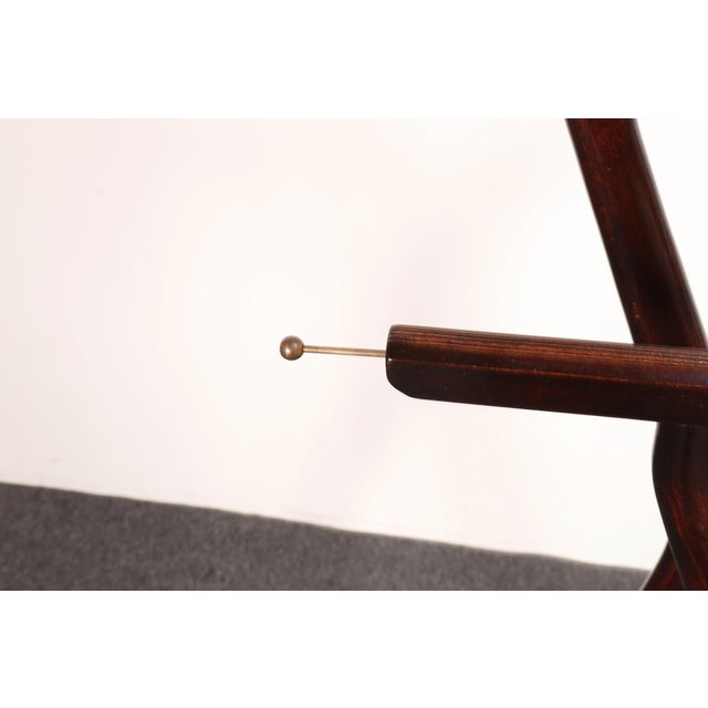 Italian Modern Fratelli Reguitti Sculptural Stained Mahogany X-Form Valet For Sale - Image 11 of 16