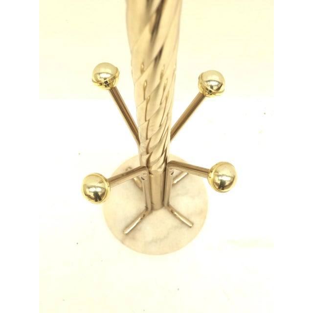 1970s Vintage Hollywood Regency Marble Coat Rack, 1970s For Sale - Image 5 of 5