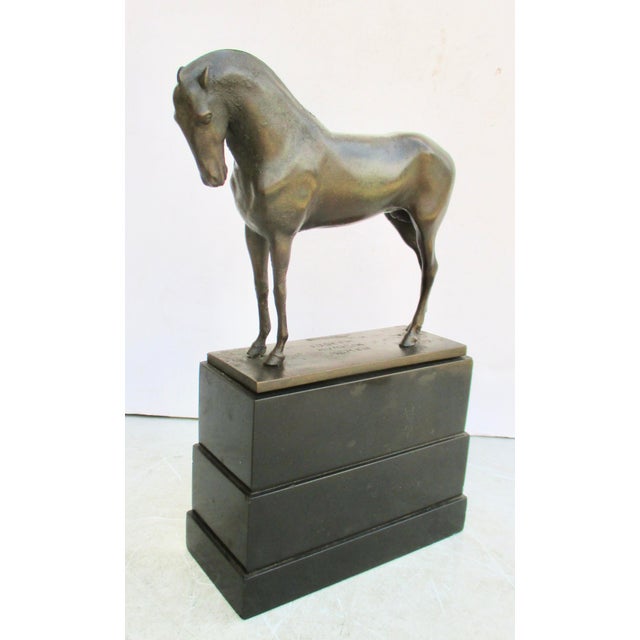 Josef Humplik (1888 - 1958) was active/lived in Austria. A very fine Art Deco sculpture of the racehorse. Mounted on...