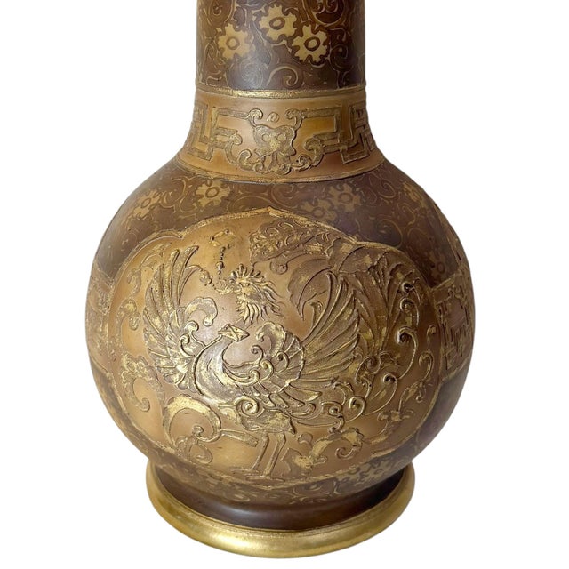 1920s 1920s Japanese Nippon Vase as a Lamp For Sale - Image 5 of 18