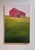 "Summit County Barn" is an acrylic on canvas landscape painting by Justin Wheatley, completed in 2025. A long red barn...
