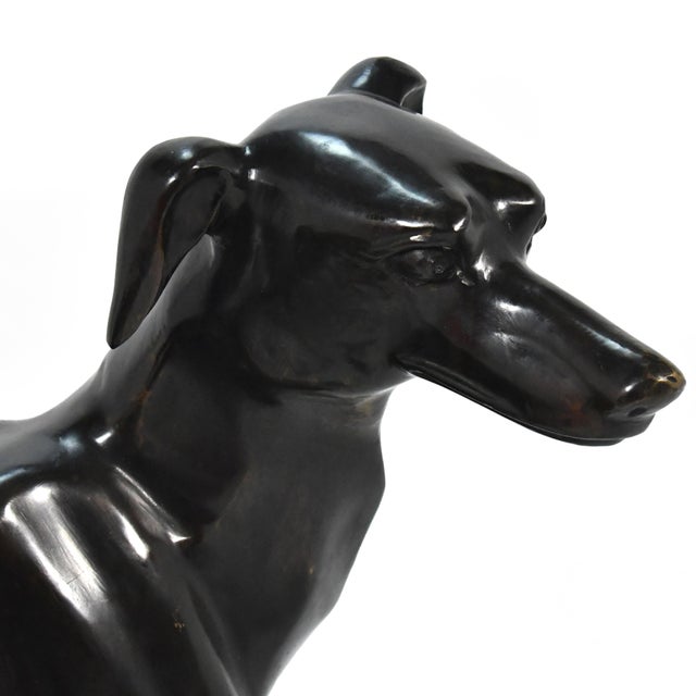 Bronze Whippet or Greyhound Dog Sculpture For Sale - Image 10 of 12