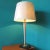 Wood Wood & Brass Table Lamp from Mazda, 1945 For Sale - Image 7 of 8
