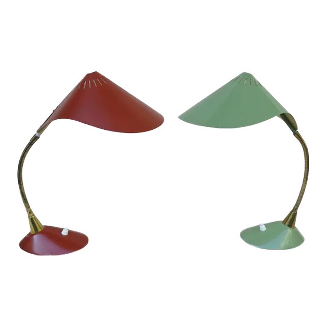 Cobra Desk Lamps from Cosack, 1950s, Set of 2 For Sale