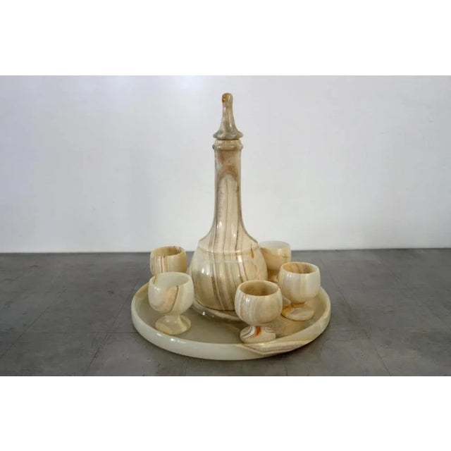 Beige Vintage Liqueur Service, 1950s For Sale - Image 8 of 9