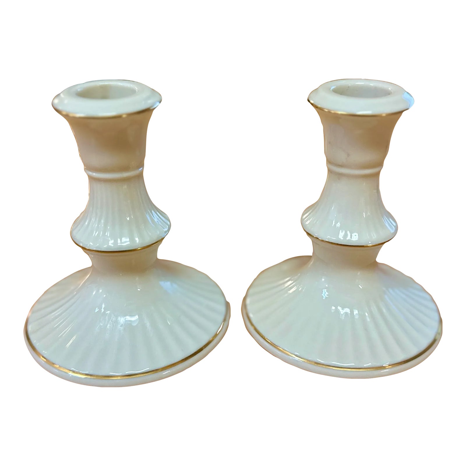Pair of Vintage Lenox Versailles Candle Holders | Chairish