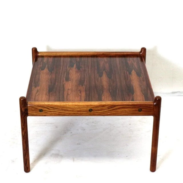 Brown Vintage Rosewood Coffee Table by C.F. Christensen Silkeborg, 1960s For Sale - Image 8 of 9