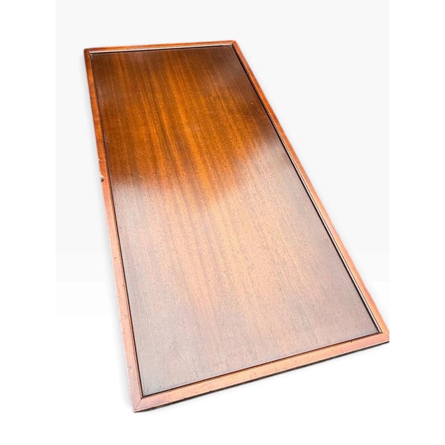 Brown Vintage Red Lion Coffee Table With Curved Legs Solid Wood For Sale - Image 8 of 11