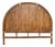70's Waterfall Rattan Queen Size Headboard Manner of Gabriella Crespi For Sale
