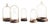 French Handblown Glass Bell Jar Display with Wooden Stand Marking Arc De Triomphe, Paris, Set of 5 For Sale