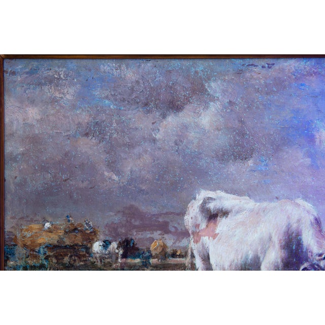 French Barbizon Antique Pastoral Landscape Painting by Marie Dieterle For Sale - Image 16 of 18
