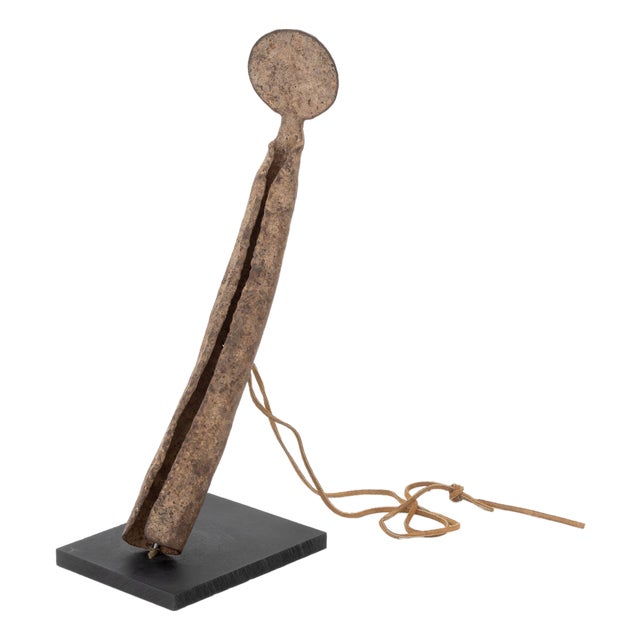 West African Senufo Hand-Forged Iron Rasp Gong For Sale