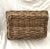 1990s Woven Thick Woven Rattan Greige Tray Basket For Sale - Image 5 of 6