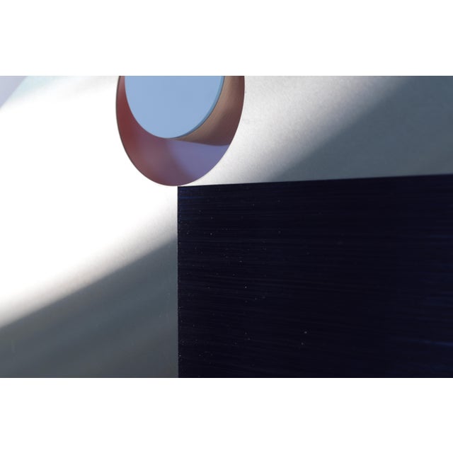 Contemporary Abstract Stainless Steel, Plexiglas, Wood, Paint "Plinth 13" by Tom Henderson For Sale - Image 6 of 8