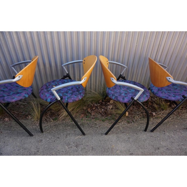 Black Dutch Vepa Alpine Stackable Armchairs, 1980s, Set of 6 For Sale - Image 8 of 18