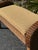 Vintage Wicker Bench | Coastal Rattan Barrel-Back Settee With Cushion For Sale - Image 9 of 10