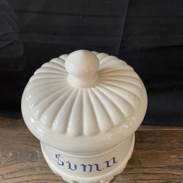 Antique Italian Apothecary Jar Venetian Suma Porcelain Urn Large For Sale - Image 4 of 10