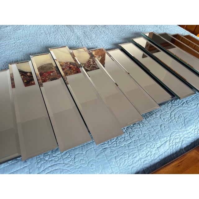 Mid-Century Modern Large Classic Modernist Mid-Century Modern 13 Paneled Beveled Glass Mirror. For Sale - Image 3 of 5