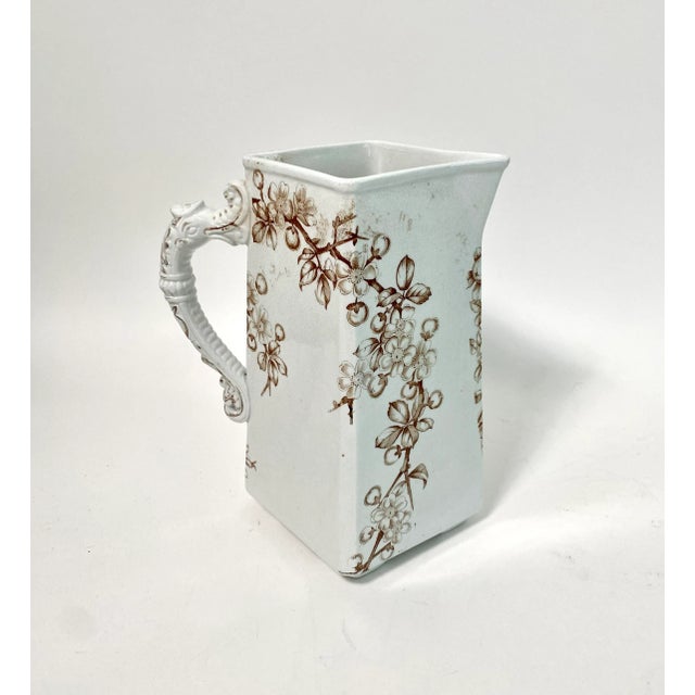 Traditional Ridgways Devonshire Transferware Pitcher C. 1880-1885 For Sale - Image 3 of 8