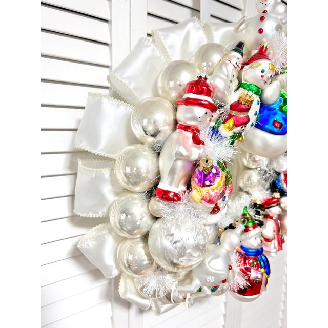 This is a one-of-a-kind Christmas heirloom wreath. It's a newly made piece constructed entirely of vintage and antique...