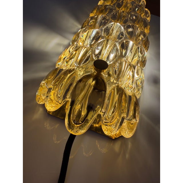 Wall Lamp in Glass and Brass by Carl Fagerlund for Orrefors For Sale - Image 10 of 11