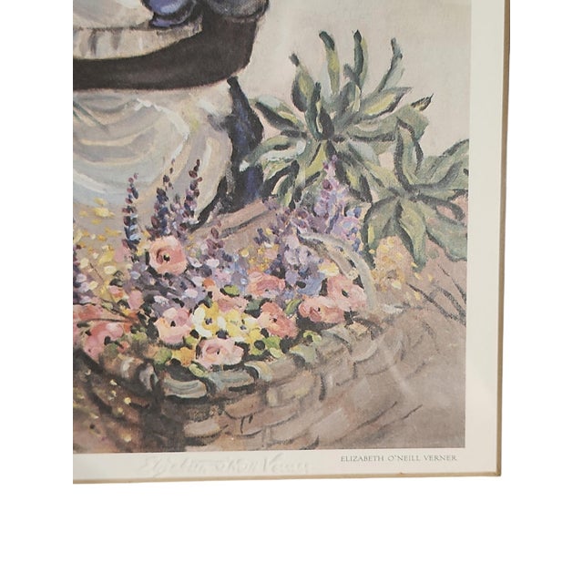 Realism 1980s Framed Elizabeth O'Neill Verner Print Tradd Street Press For Sale - Image 3 of 5