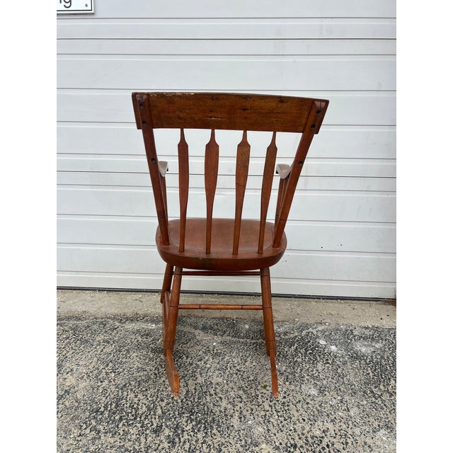 Antique Petite Rocking Chair With Beautuful Patina For Sale - Image 11 of 13