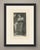 A young shepherdess stands barefoot on a woodland path, cradling a newborn lamb against her chest and looking down at it...