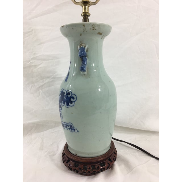 Mid 19th Century 19th Century Chinese Export Vase Lamp With Figure For Sale - Image 5 of 7