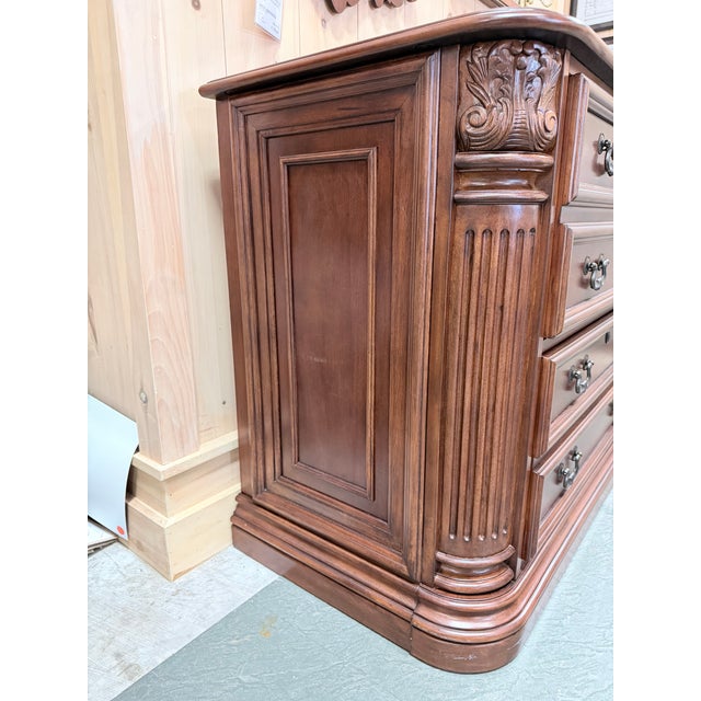 Vintage Hooker Seven Seas Cherry Lateral Filing Cabinet in the European Manor Style For Sale In New York - Image 6 of 9