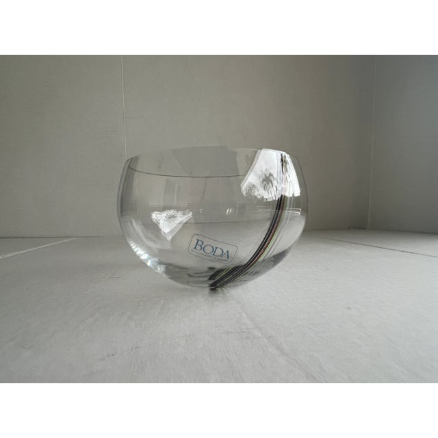 Glass 1990s Rainbow Art Glass Bowl by Bertil Vallien for Kosta Boda, Made in Sweden For Sale - Image 7 of 9