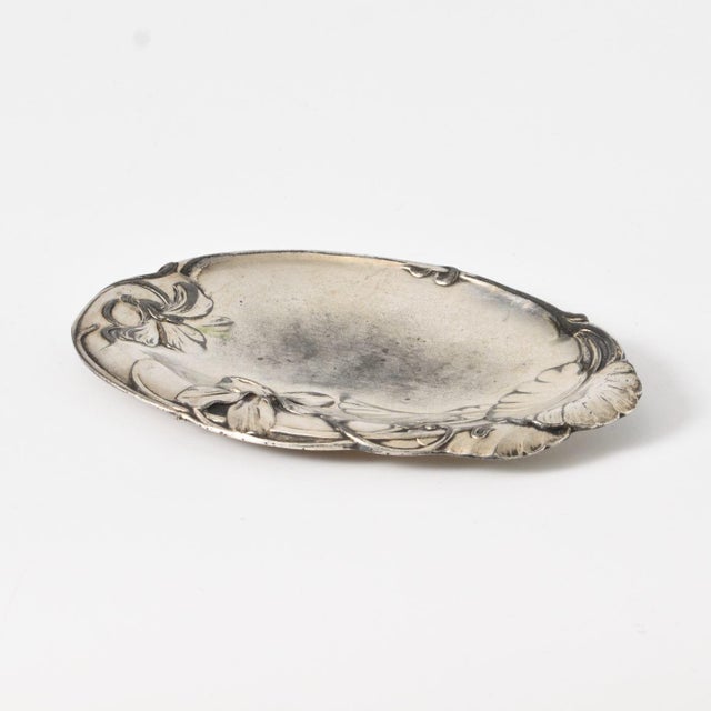 Silver Art Nouveau Silver-Plated Trinket Tray from Christofle, 1890s For Sale - Image 8 of 9