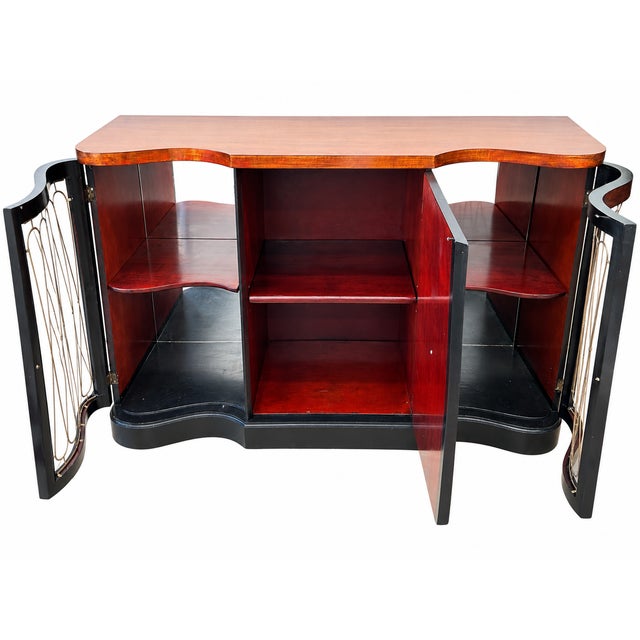 Mid 20th Century Circa 1940's Hollywood Regency/Art Deco Cocktail Bar For Sale - Image 5 of 11