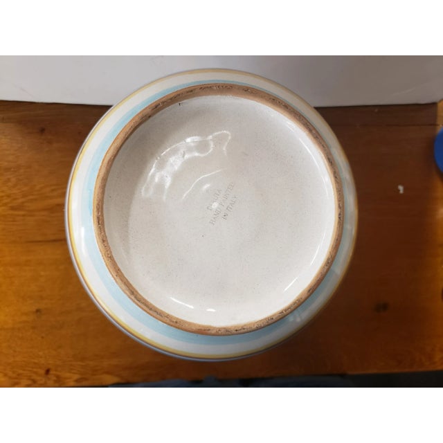 Blue Circa 1970 Italian Deruta Ware Faience Pottery Stamped Pitcher, Made in Italy For Sale - Image 8 of 9