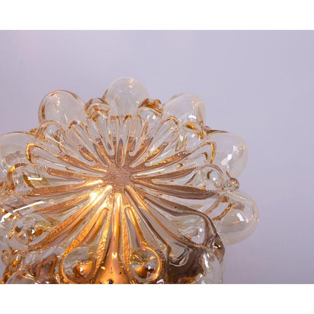 Amber Bubble Flush Mount Light in the style of Helena Tynell, Germany, 1960s For Sale - Image 3 of 9