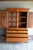 of a 19th-century English oak cabinet. The cabinet can be transported in two sections. The height is 205 cm. The width is...