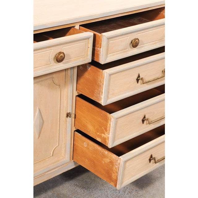 Tan French Painted Sideboard/Buffet, Mid 20th C For Sale - Image 8 of 13