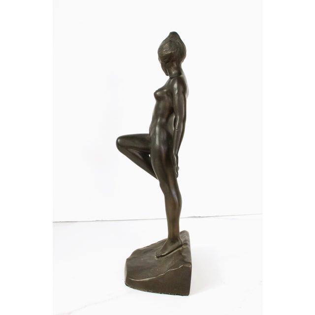 Early 20th Century Early 20th Century Art Deco Bronze Sculpture For Sale - Image 5 of 6