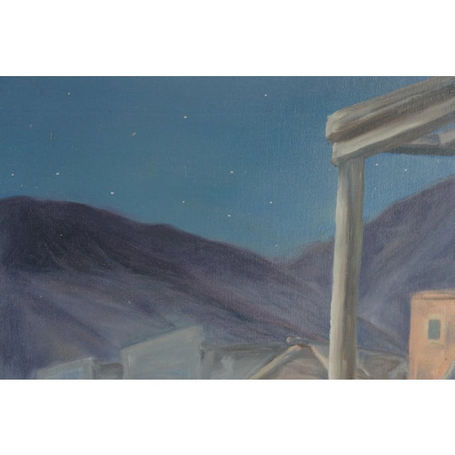 Early 20th Century "The Prospector at Dusk" Donkey with Landscape Oil Painting by George Sanders Bickerstaff, Framed For Sale - Image 4 of 6