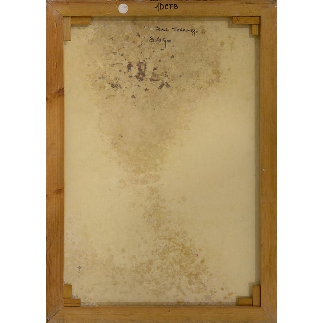 1980s Salvatore Alfano, On the Terrace, 1980s, Oil on Canvas, Framed For Sale - Image 5 of 6