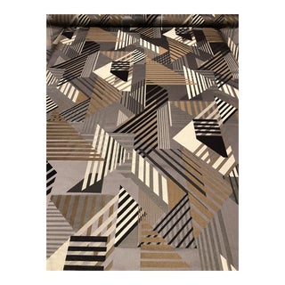 Caracole Geocloth - Gunmetal Black and Silver Multipurpose Fabric - 5.5 Yards For Sale