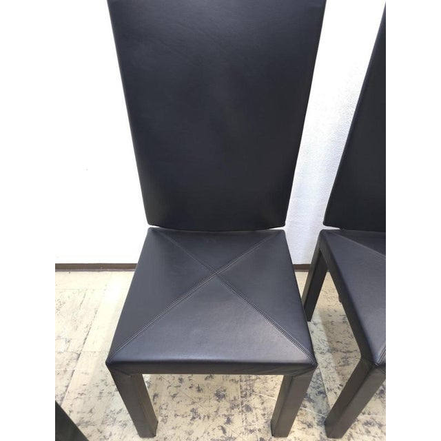 Black Arcadia Chairs in Leather from B&B Italia, Set of 8 For Sale - Image 8 of 16