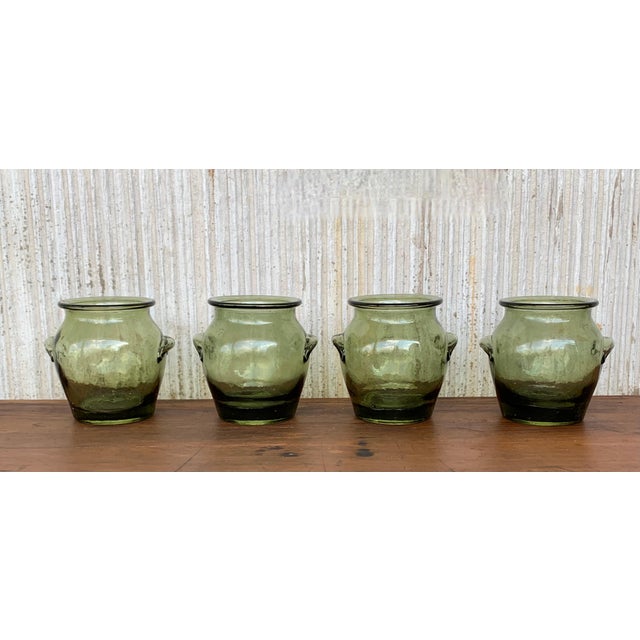 Early 20th Century Green Glass Canister Storage Jars, Spain Flour, Tea, 1960s For Sale - Image 18 of 18