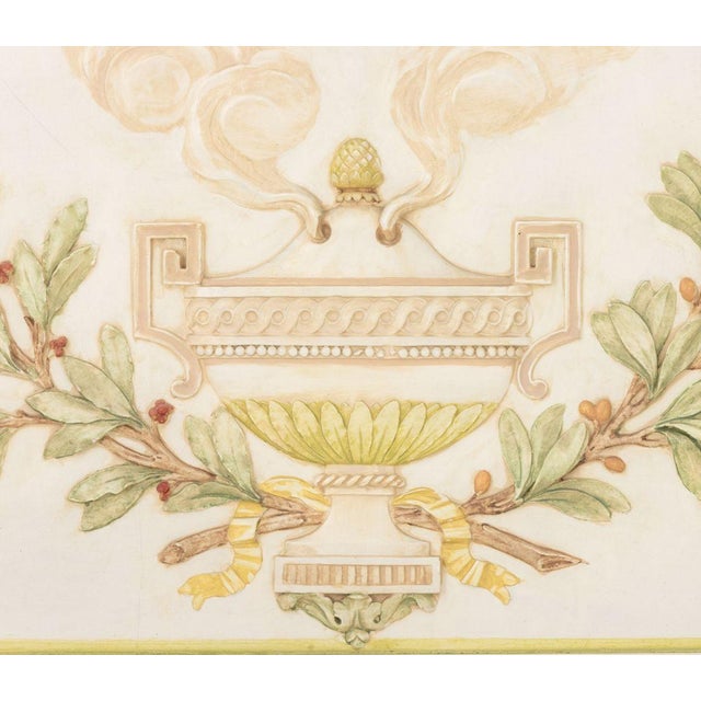 French Louis XVI Style Painted & Giltwood Boiserie Mirror For Sale - Image 3 of 7